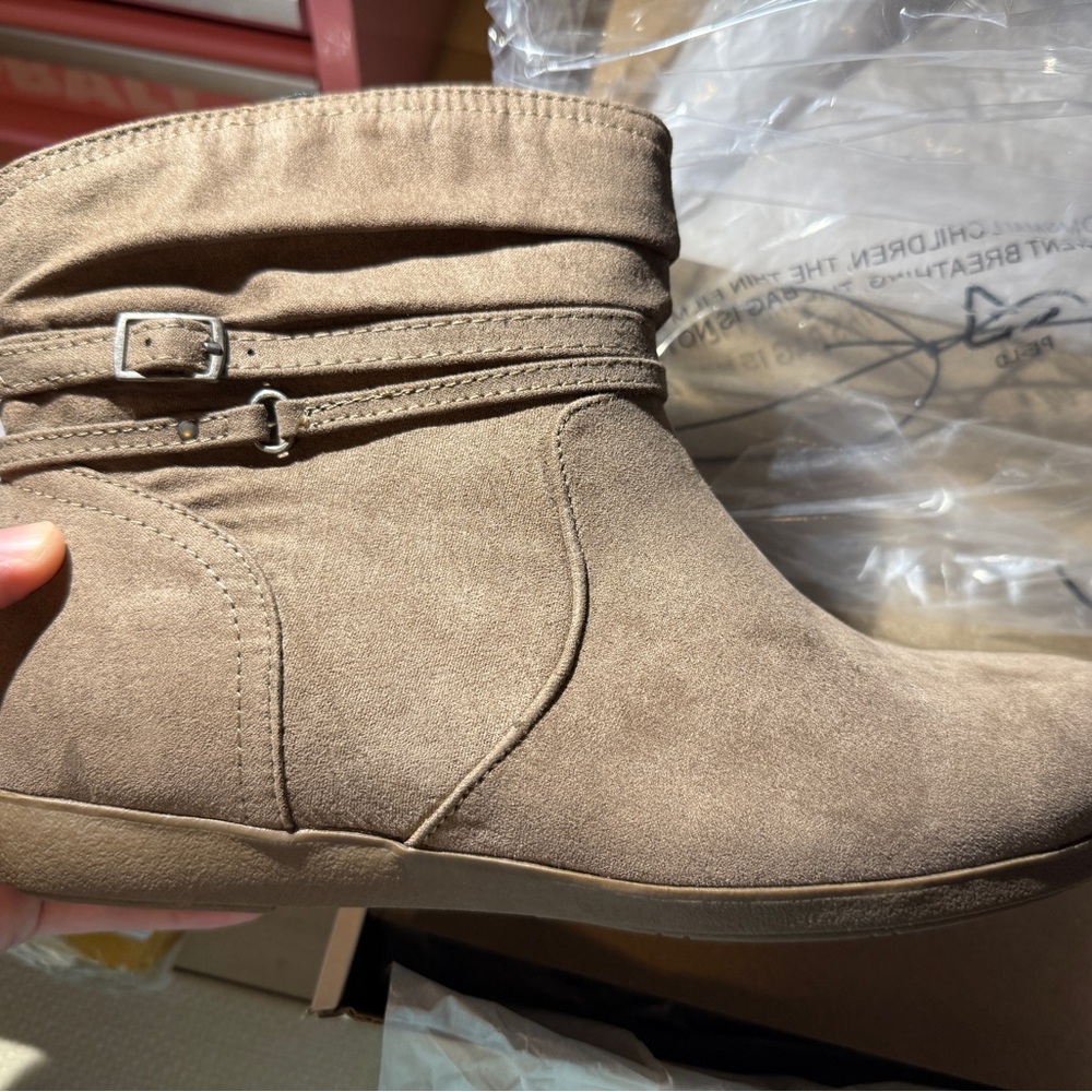 St. John's Bay Tan Ankle Booties